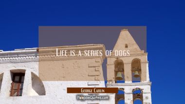 Life is a series of dogs George Carlin Quotes